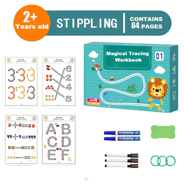 Cuaderno de caligrafía para niños | Estimula el aprendizaje lúdico y las habilidades motoras - Diversión para jugar y aprender